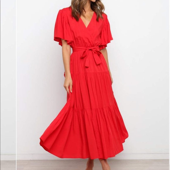 Red Midi Dress - Picture 1 of 5